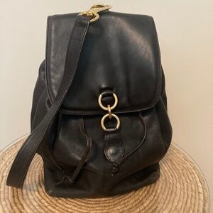 Black Napa Leather Sling (single strap) backpack